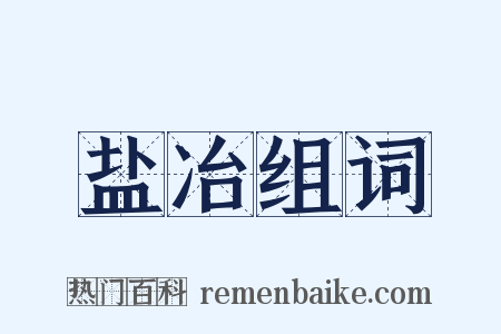 盐冶组词是什么意思的图片